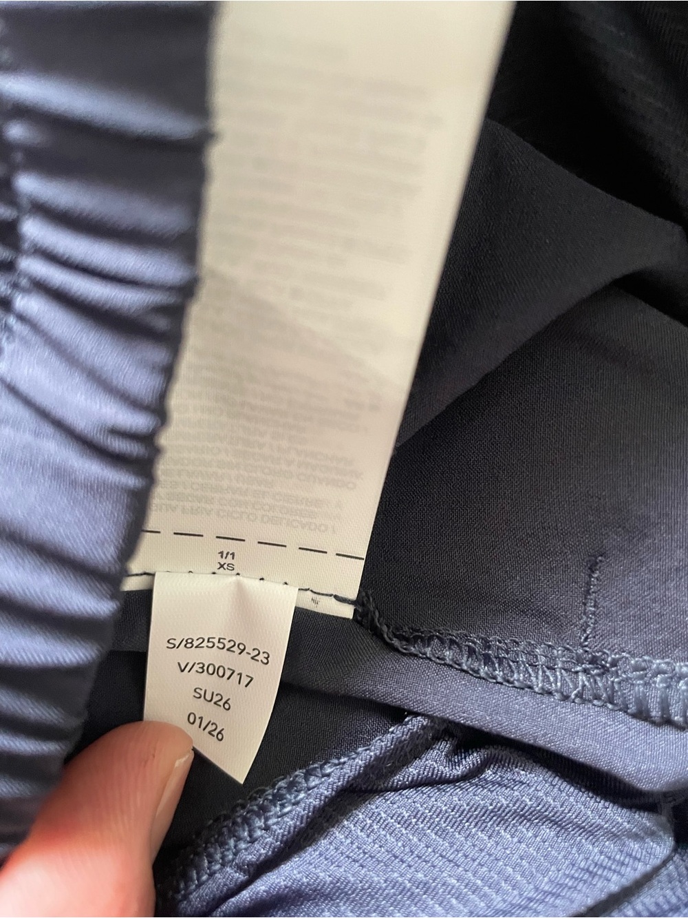 Athleta Navy Wide-Waistband Athletic Shorts - Picture 4 of 6